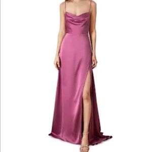 Fame and Partners The Rosabel Cowlneck Spaghetti-Strap Gown NEW with tags size 6